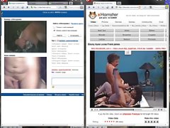 Trans ragazza in bagno si masturba il cazzo con il culo con l'aiuto di un uomo